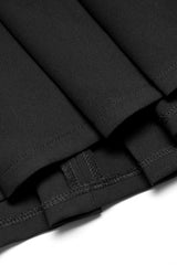 Black High Waisted Women's Pleated Gothic Slip Dress - Product - 8