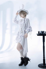 White Rabbit Theater Striped Print Ouji Fashion Handsome Lolita Shorts - Product - 8