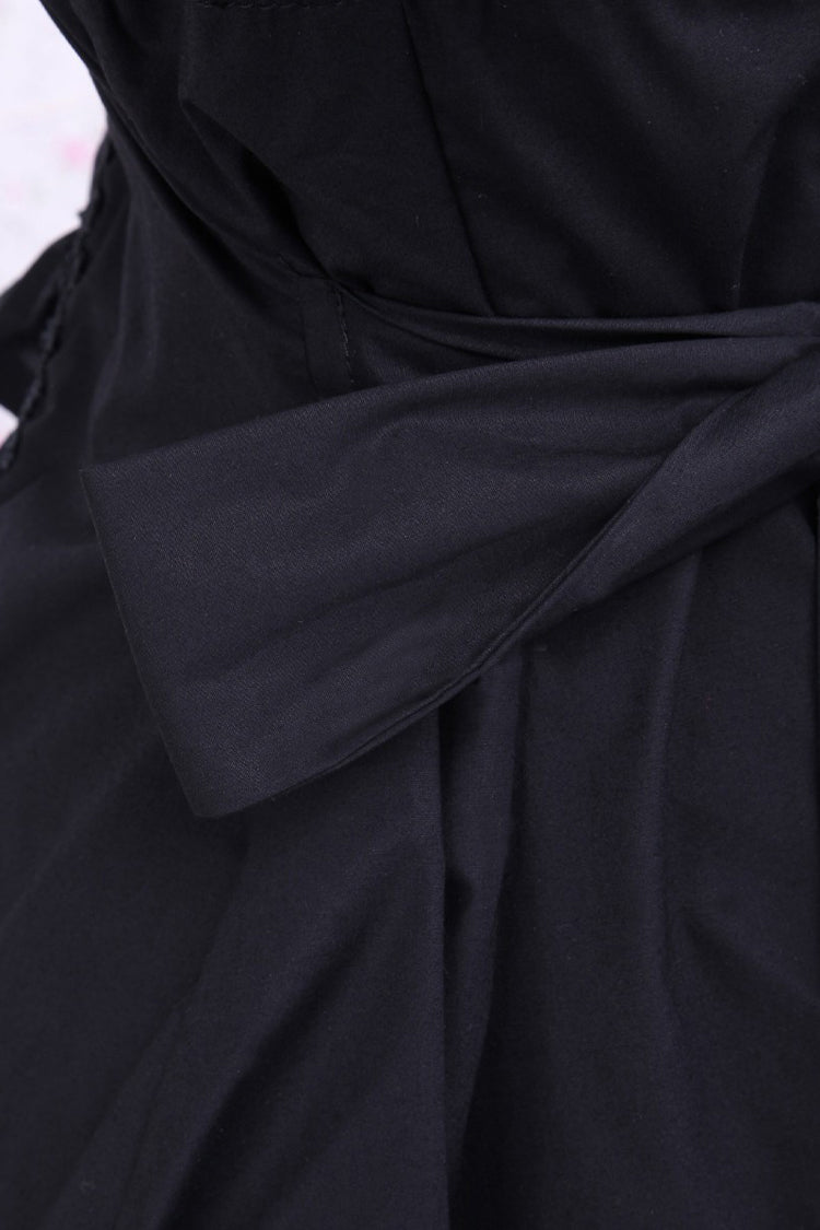 Black/White Cotton Multi-Layer Bowknot Cardigan Classic Lolita Dress - Product - 5