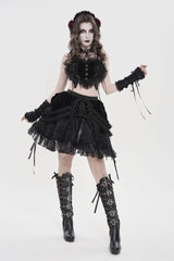 Black Multi-Layered  Tassels  Chain-Decorated Women's Gothic Skirt - Product - 6