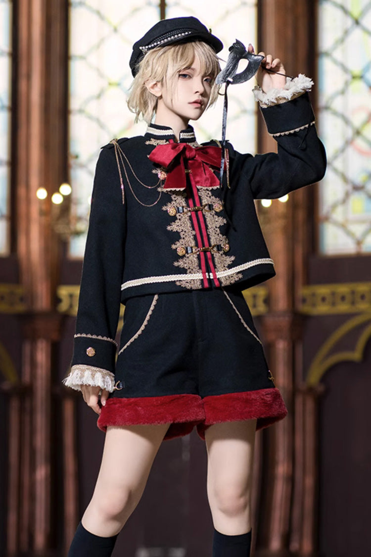 Red/Black Dark Baroque Classic Ouji Lolita Shorts - Product - 5