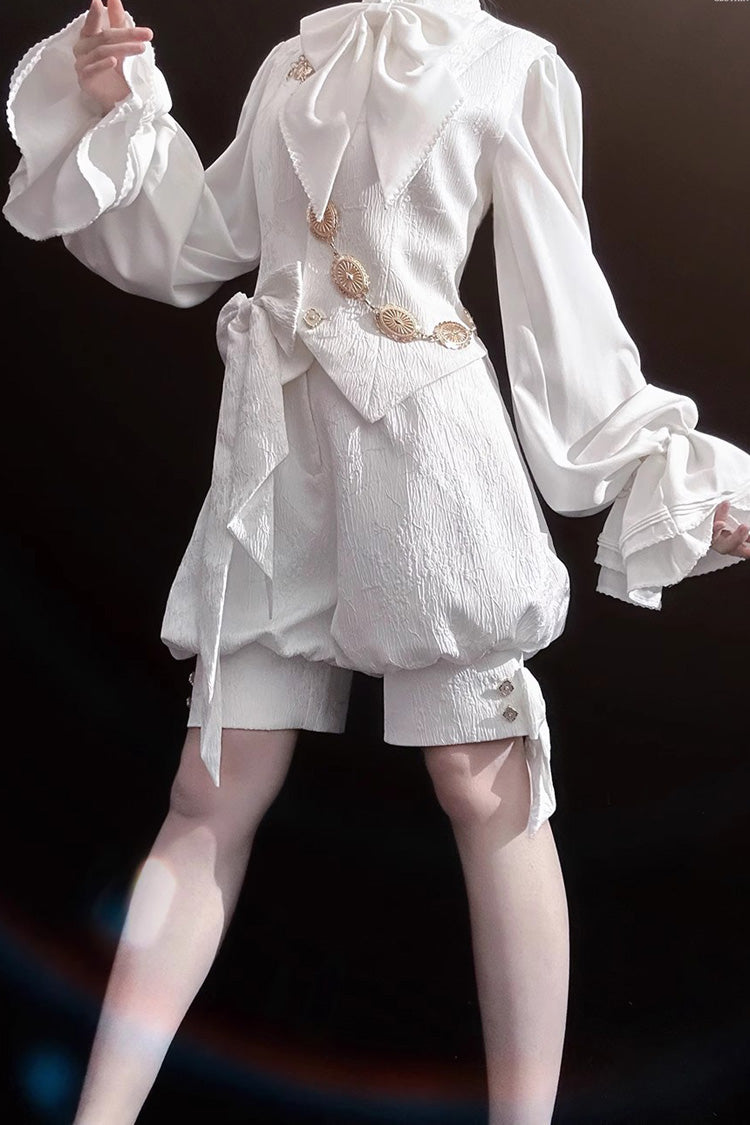 White Rabbit Hunting White Moonlight Edition Vintage Ouji Fashion Lolita Vest - Product - 4