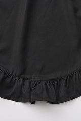 Black [Immortal Silent Agent] Sleeveless Ruffle Ouji Fashion Vintage Elegant Prince Lolita Long Coat - Product - 9
