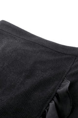 Black Women's Gothic Side Slit Ruffled Slim Fit Fishtail Skirt - Product - 12
