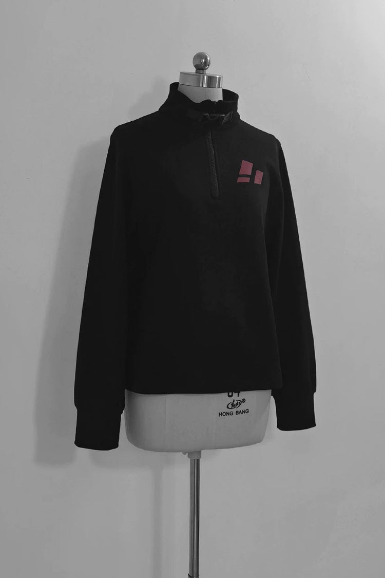 Black [Nameless Blade] Stand Collar Long Sleeves Gothic Prince Ouji Lolita Skirt Set - Inner-Top(Only) - 16
