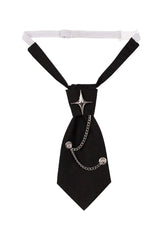 Black/White Long Sleeves Color Matching Handsome Sci-fi Lolita Skirt Set - Tie(Only) - 12