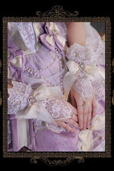 Purple [Girls' Day] Short Sleeves Multi-Layered Ruffle Bowknot Lace Sweet Lolita Dress 2 Versions - Product - 7