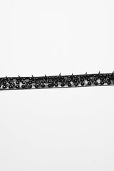 Black Rivets Faux Leather Adjustable Women's Steampunk Choker - Product - 5