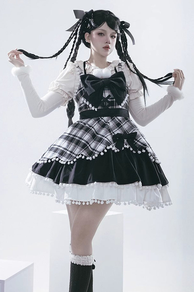 Confession Function Multi-layer Ruffle Bowknot Color Matching Autumn Winter Sweet Lolita Jsk Dress - Product - 16