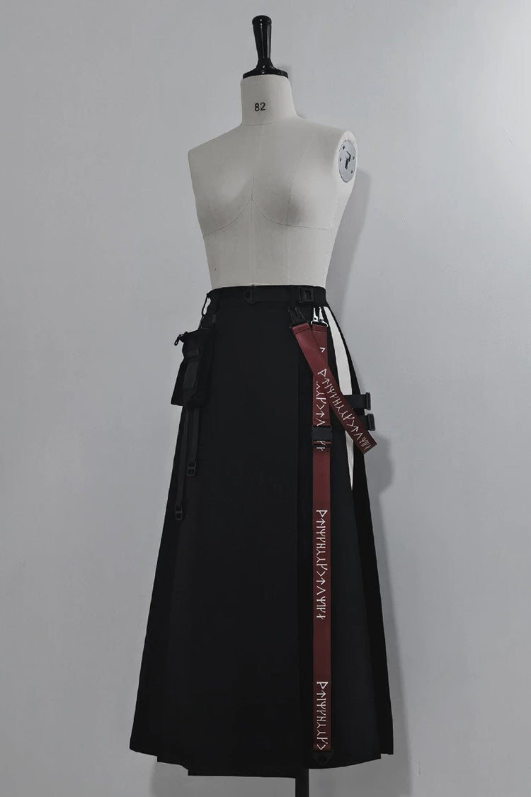 Black [Nameless Blade] Stand Collar Long Sleeves Gothic Prince Ouji Lolita Skirt Set - Skirt(Only) - 17
