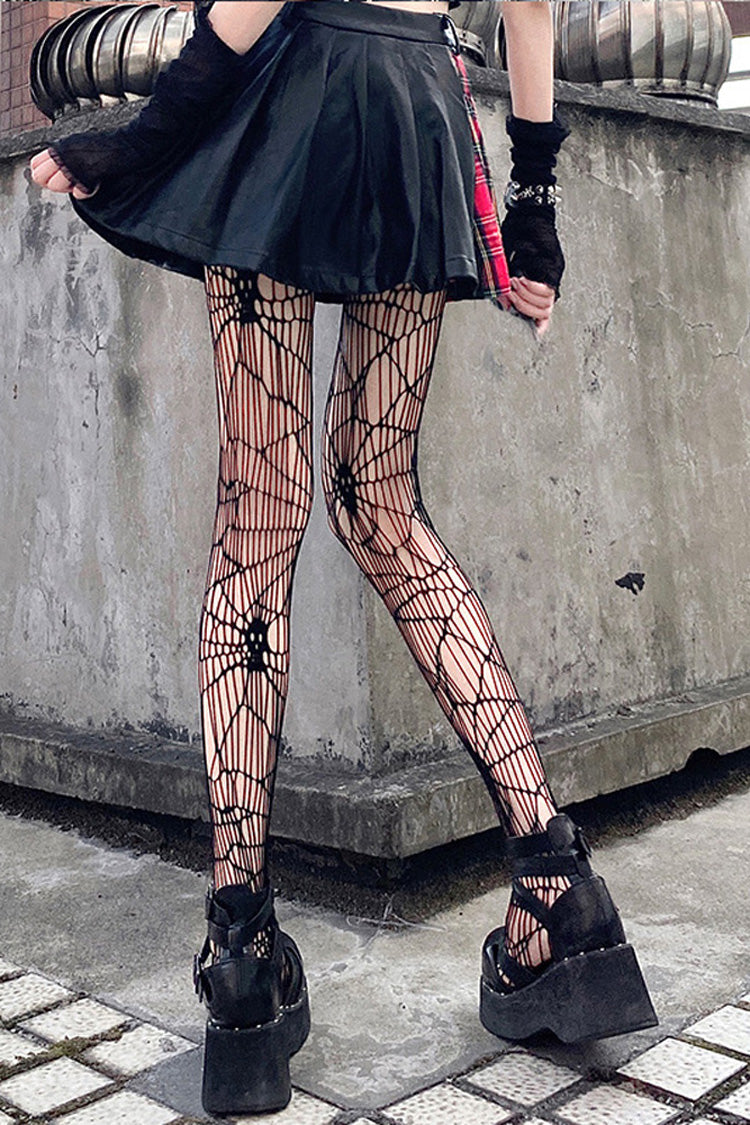 Black Skull Hollow Halloween Gothic Stockings - Product - 3