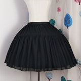 Daily Fishbone Chiffon Lolita Petticoat - Black - 2