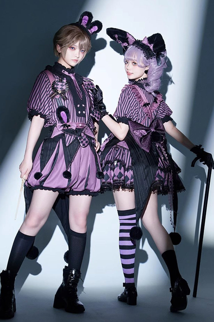 Purple Fantasy Circus Handsome Prince Ouji Fashion Lolita Set - Product - 4