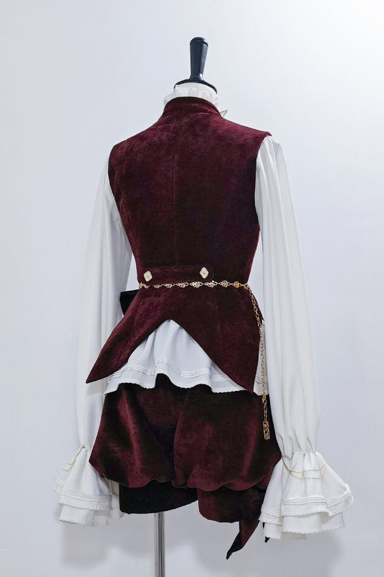 Red [Rabbit Hunt] Sweet Prince Handsome Ouji Lolita Vest - Product - 2