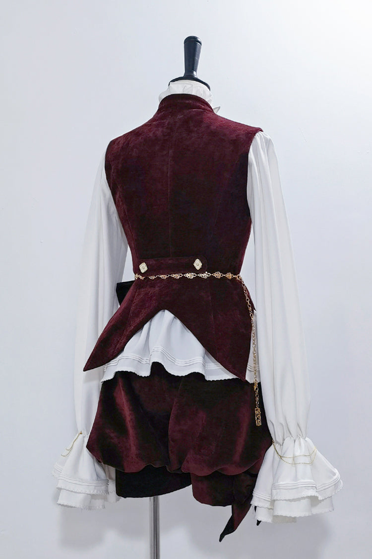 Red [Rabbit Hunt] Sweet Prince Handsome Ouji Lolita Vest - Product - 2