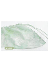 Green [Jade Green Grapes] High Waisted Embroidered Women's Sweet Hanfu Dress Set - Product - 8