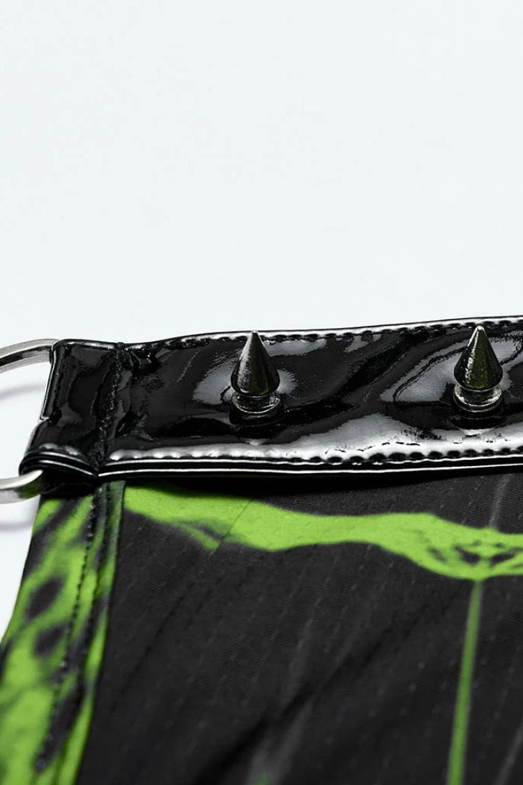 Halo Print Sleeveless Stitching Mesh Rivets Mens Steampunk T-Shirt 2 Colors - Product - 15