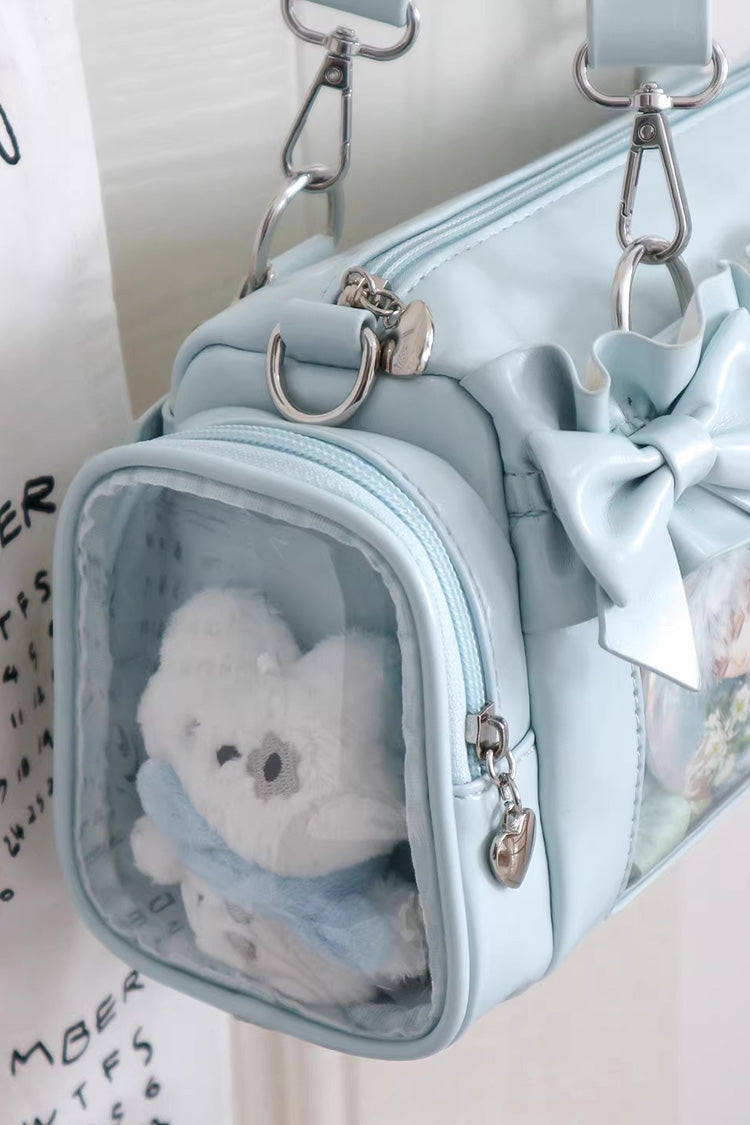 Sweet Heart-shaped Metal Decoration Bow Japanese Itabag 5 Colors - Product - 18
