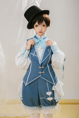 Alice Detective Retro Genuine Blue Ouji Lolita Shorts - Product - 3