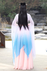 Multi-Color High Waisted Embroidery Women's Sweet Hanfu Dress - Product - 4