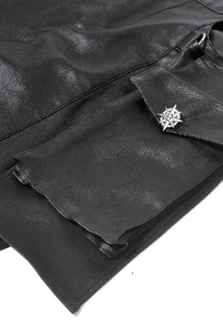 Black Asymmetric Studded Women's Punk Pants - Product - 18