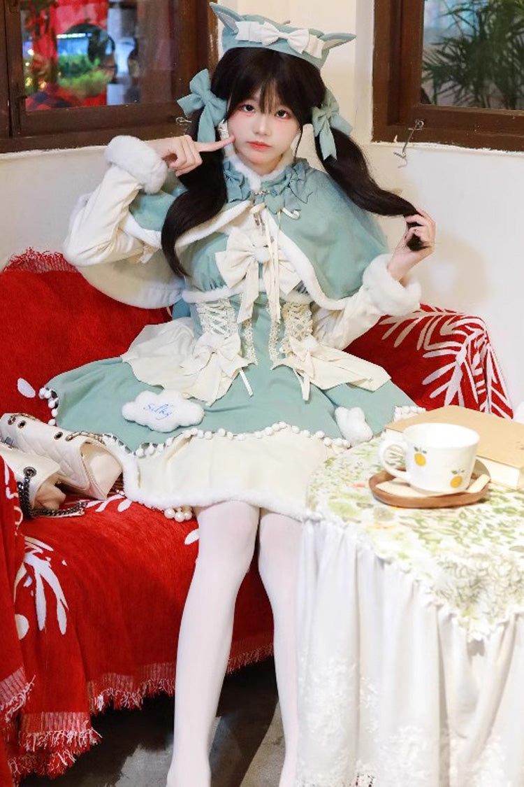 Lovely Multi-layer Bowknot Autumn and Winter Sweet Princess Lolita Jsk Dress 3 Colors - Product - 7