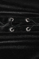 Black Ruffle Rose Embroidery Lace-Up Women's Gothic Fishtailed Skirt - Product - 6