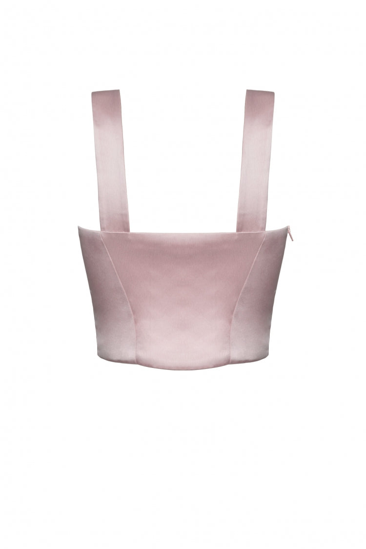 Pink Ruffled Love Heart Lace-Up Women's Lolita Princess Bustier - Product - 15