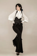 Black [Gold Hunter] Long Sleeves Pirate Style Gothic Long Pants - Product - 17