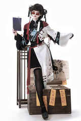 Multi-Color [Walking With The Demon] Print Asymmetric Gothic Chinese Style Ouji Lolita Skirt - Product - 6