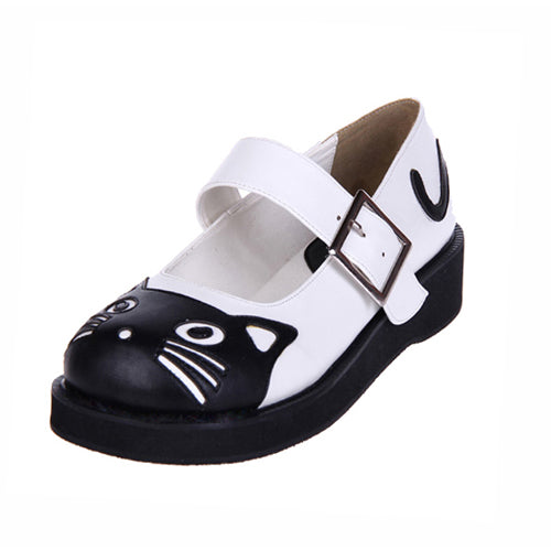 Black Patent Leather Point Toe Platform Sweet Lolita Shoes - Product - 7