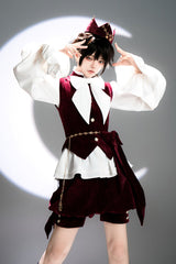 Red [Rabbit Hunt] Sweet Prince Handsome Ouji Lolita Vest - Product - 9