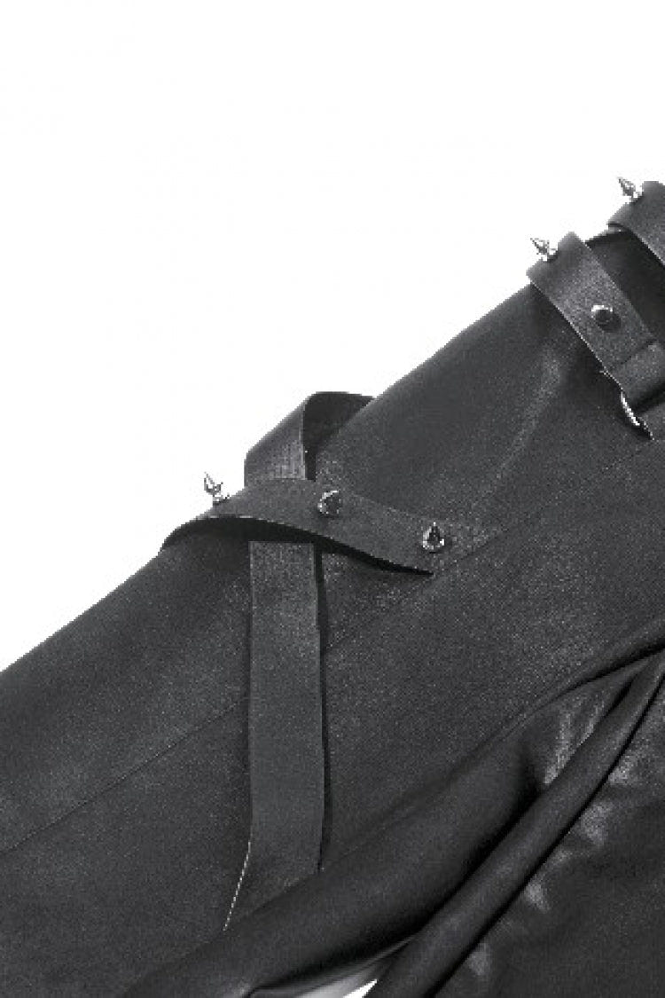 Black Asymmetric Studded Women's Punk Pants - Product - 17