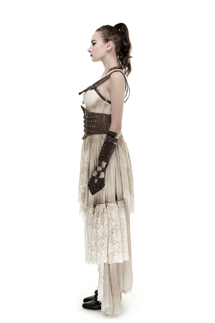 Brown Metal Nails Metal Hasp Decoration Womens Steampunk Girdle - Product - 5
