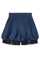 Blue [Chris Son of Evil] Long Sleeves Irregular Prince Handsome Ouji Lolita Coat - Shorts(Only) - 8