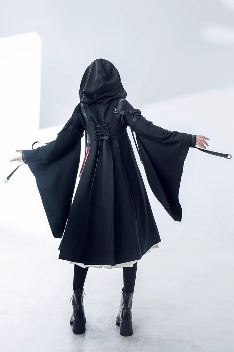 Black Unmarked Blade Ruffle Gothic Handsome Ouji Lolita Jsk Dress - Product - 12
