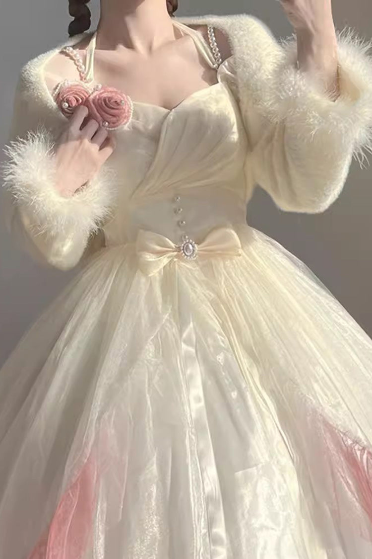 fiocco multicolore Taglie forti Elegante principessa dolce (solo abito) vista dettagliata 5