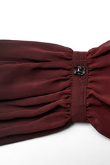 Black/Red Lapel Collar Gradient Sheer Men's Gothic Blouse - Product - 9