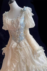 Ivory Crown Coronation Ruffle Hanayome Cardigan Bowknot Lace Sweet Gorgeous Lolita Dress - Product - 5
