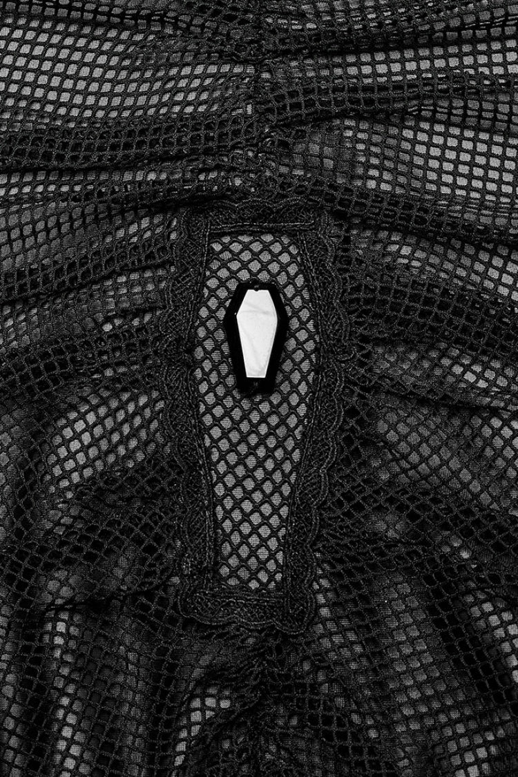 Sleeveless Slim Mesh Fishtail Women's Gothic Dress 2 Colors - Product - 4