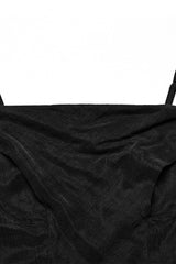 Black Texture Pleated Hollow Women's Gothic Vest - Product - 6