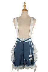 Alice Detective Retro Genuine Blue Ouji Lolita Shorts - Blue - 1