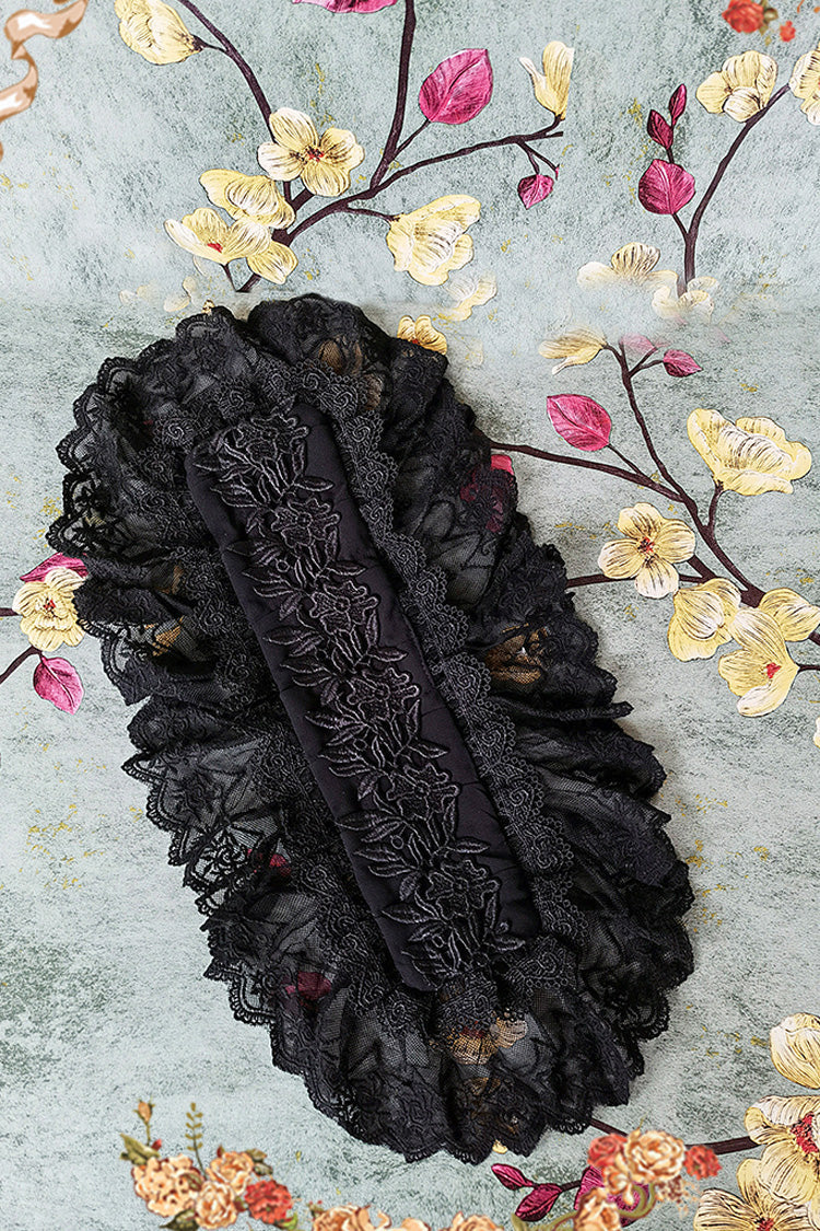 Black Forest Multi-layer Ruffle Classic Gothic Lolita Skirt Set - Product - 7