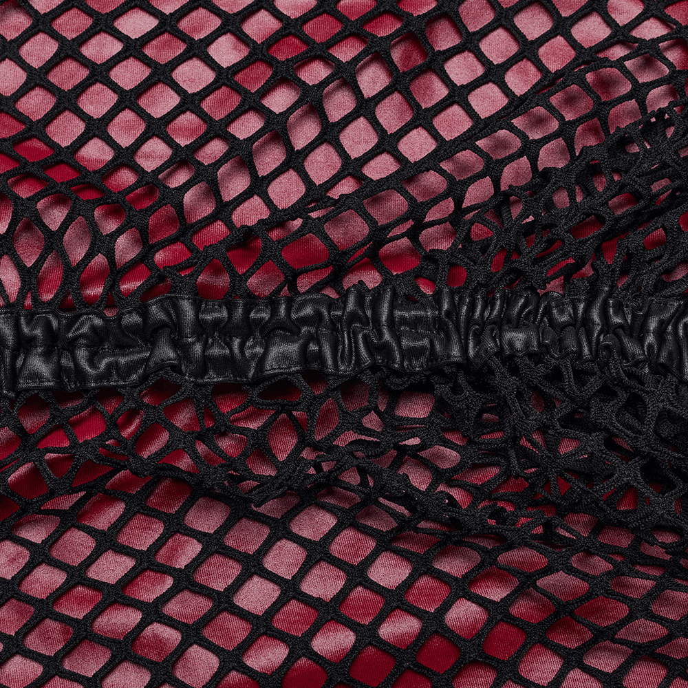 Edgy Goth Asymmetric Dress with Mesh and Shoulder Straps - image 8