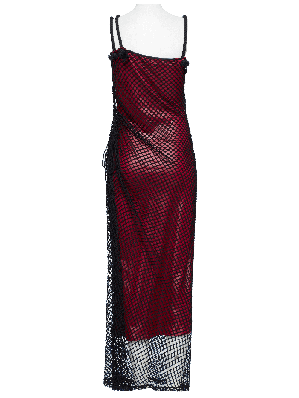 Edgy Goth Asymmetric Dress with Mesh and Shoulder Straps - image 6