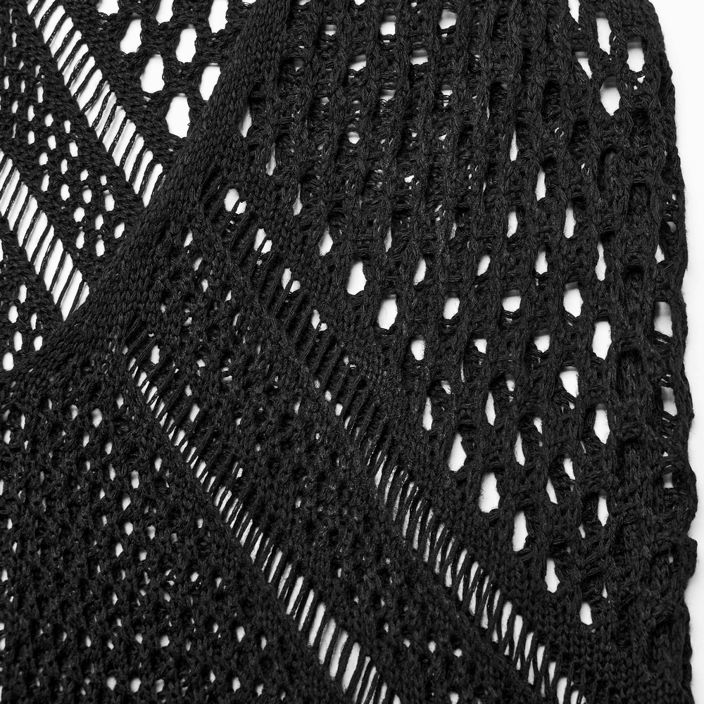 Edgy Knit Techwear V-Neck Slit Dress for Women - image 9