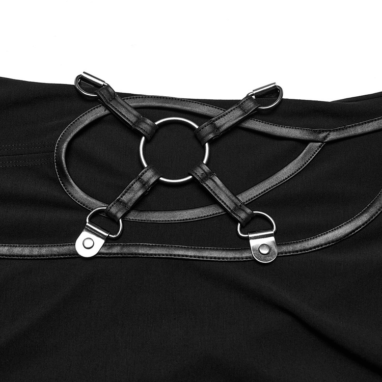Edgy Long Two-Way Straps Dress with Slits and Lace Up - image 7