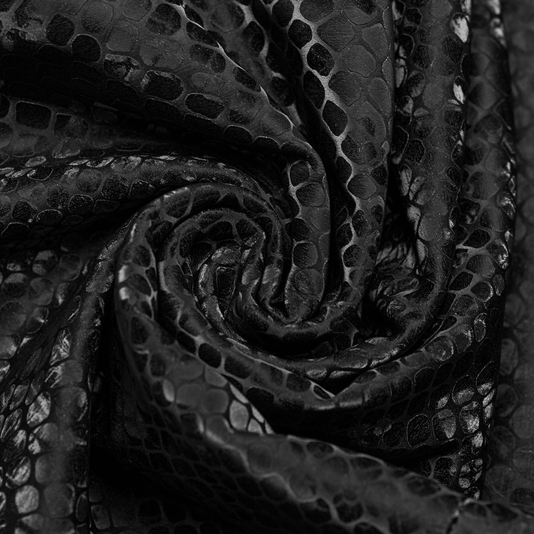 Edgy Snake-Skin Patterned Sleeveless Punk Dress - image 9