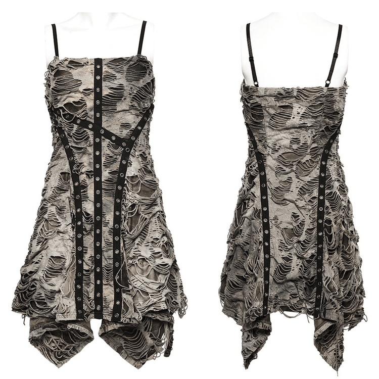 Edgy Tie-Dye Knit Slip Dress With Adjustable Straps - image 3