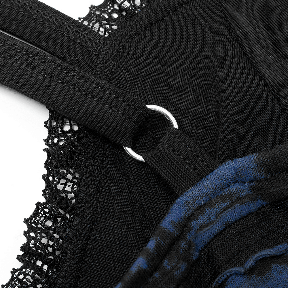 Edgy Women's Sequin Mini Dress with Lace Detail - image 8